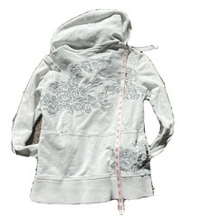 Vintage Rare Triple Five Soul NYC full zip-up hoodie White Embroidered XL