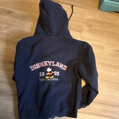 Disneyland Resort Blue Full Zip Hoodie Mickey Mouse Embroidered Fleece S