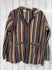 Hoodie One Size Multicolor Woven Drug Rug Zip Jacket Unisex Pockets Mua World