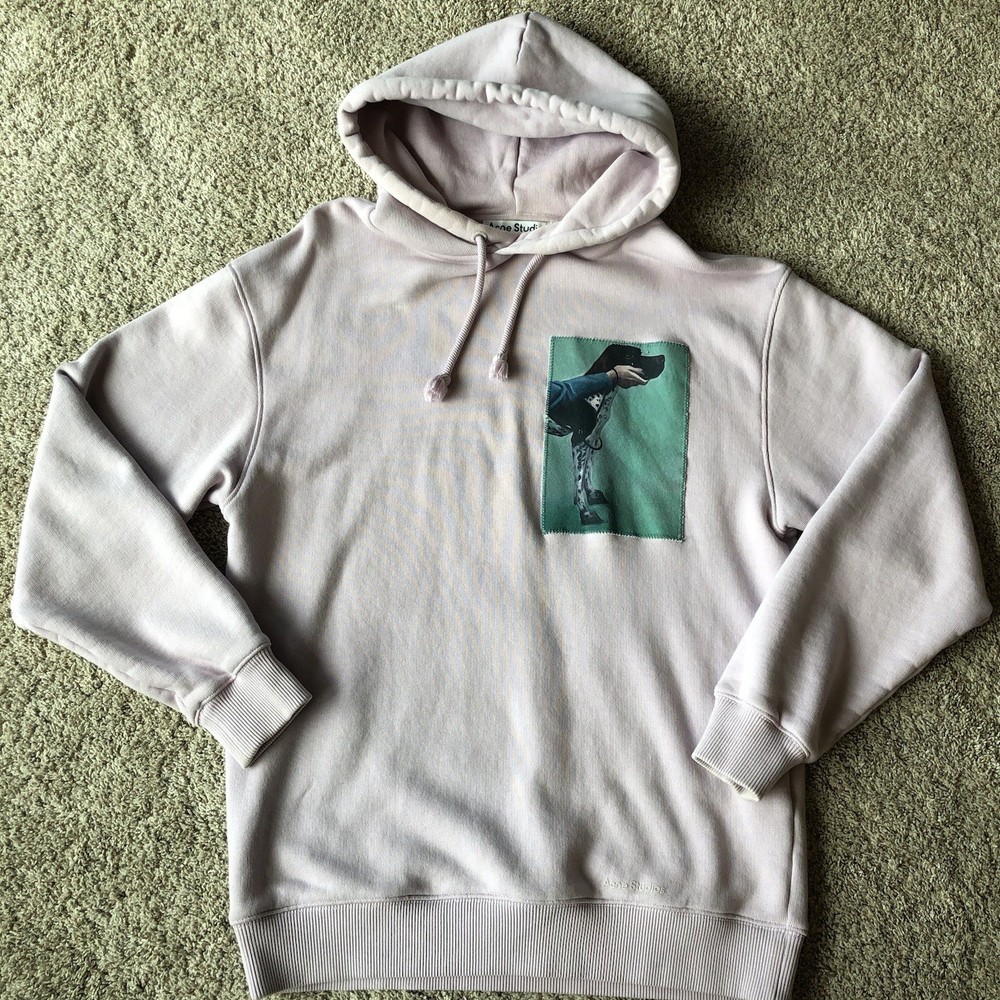 Acne Studios Wiener Dog Patch Hoodie Sweatshirt Nude Yellow Fits S tagged xxs