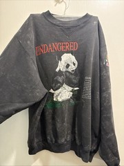 Vintage Galt Sand Sweatshirt Mens Large Black GIANT PANDA China Excursion 90s