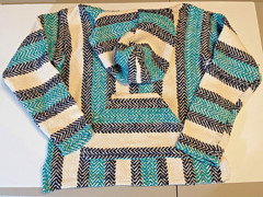 Baja Joe Mexican Style Hoodie (Size Small) – Blue / White / Black
