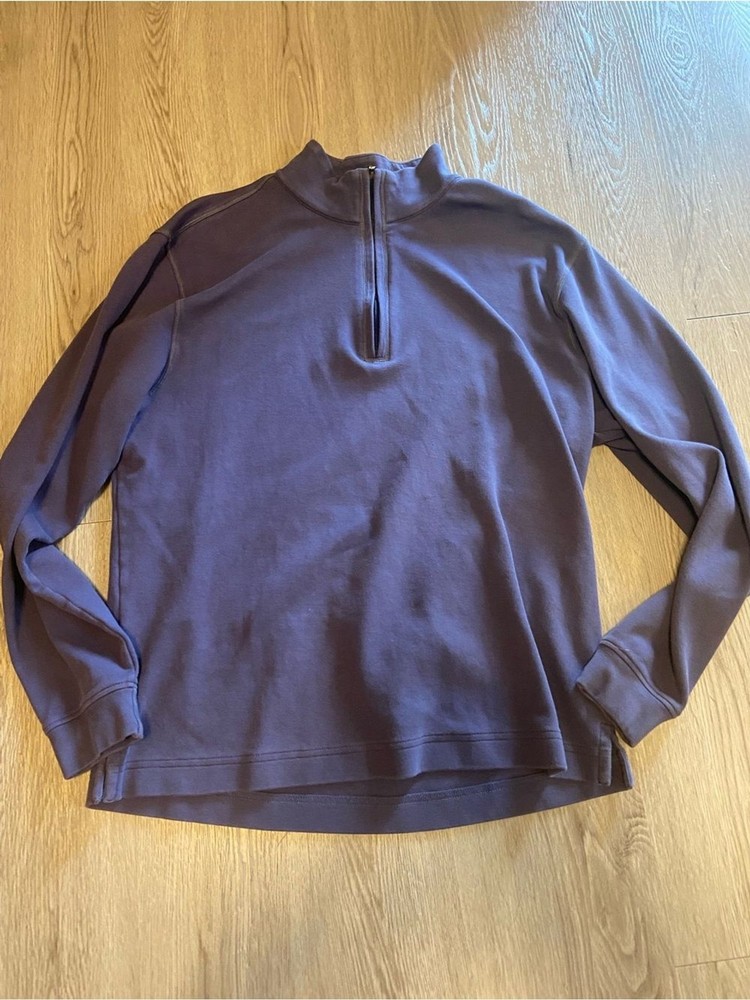 Men’s Quarter-Zip Pullover in Deep Plum