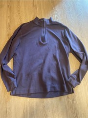 Men’s Quarter-Zip Pullover in Deep Plum