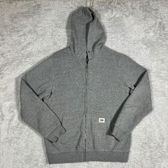 Lee Premium Select Mens Small Gray Thermal Waffle Lined Full Zip Hoodie Jacket
