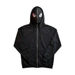 Handmade Inspired Spider-Man Wear Hoodie Black Zip-Up Fleece Jacket
