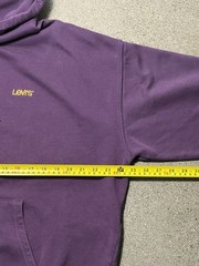 Vintage Levi’s Plum Embroidered Logo Hoodie Sweatshirt Large