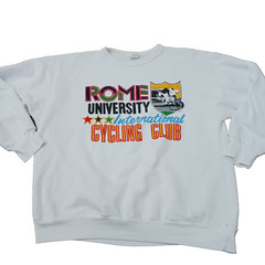 Vintage 80s Rome University Italy International Cycling Club Sweatshirt Medium