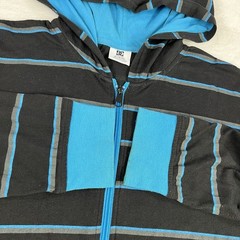 Vintage Y2K DC Shoes Hoodie Adult Medium Teens XL Zip Up Skater Striped Cyber