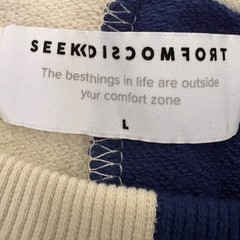 Seek Discomfort Split Crewneck Sweatshirt Large Colorblock Yes Theory Pullover