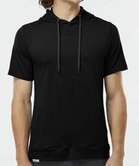 Holloway Men’s Ventura Short Sleeve Soft Knit Size Large Black Hooded Sweatshirt