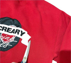 Vtg Jerzees Super Sweats L McCreary Racing Tires Puff Letter Crewneck Sweatshirt