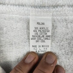 Molina Hoodie Mens Large White Baja Pullover Kangaroo Pocket Sweatshirt
