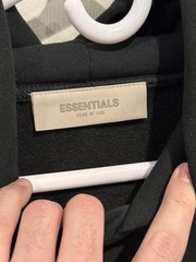 Fear of God Essentials Stretch Limo Black Mens Hoodie size M