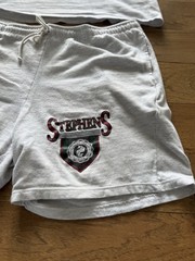 Vintage 90s Champion Stephens College Shorts And Shirt Set USA Made Ivy Prep L