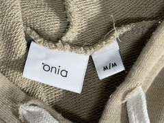 Onia Hoodie Men’s Medium Beige Long Sleeves Cotton Polyester Blend Pockets