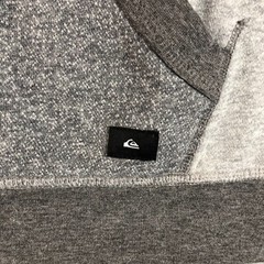 Quiksilver Hoodie Mens Medium Gray Pullover Sweater Surf Skate Sportswear Logo