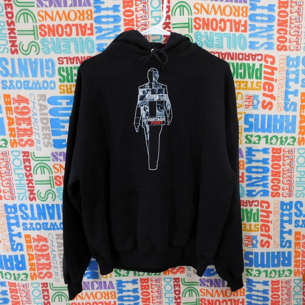 Vantage Point Movie Promo Hoodie 2008 Size XL Black Pullover Dennis Quaid