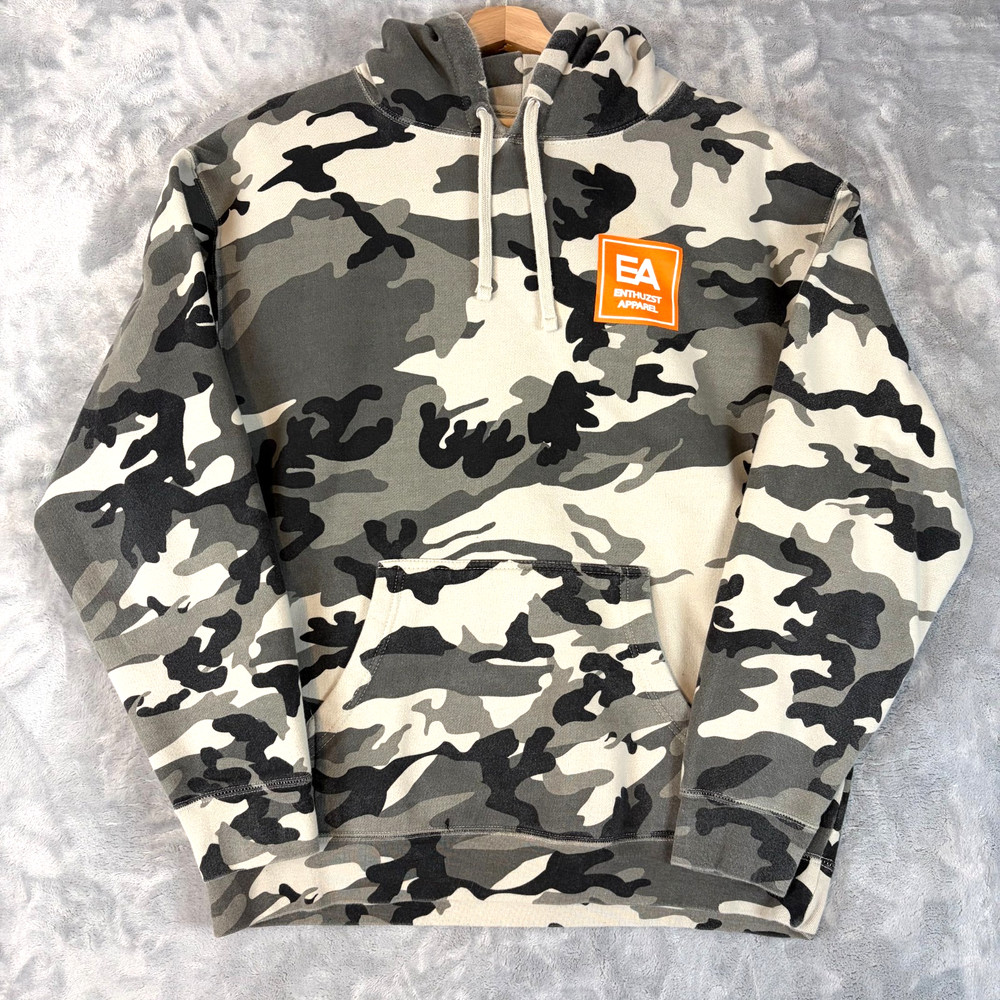 Enthuzst Mens Large Urban Camo Pullover Hoodie Sweatshirt