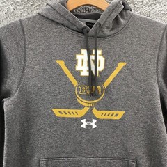 Under Armour Hoodie & Sweatshirts Mens Medium Gray Hooded Long Sleeve Pullover