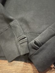 Japanese Brand Men’s Black Full Zip Hooded Hoodie w/ Pockets Solid Size S