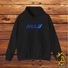 All Nippon Airways ANA Logo Hoodie Sweatshirt Black/Navy/White/Sport Grey S-5XL