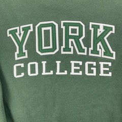 York College Jansport Mens XS Green Crewneck Sweatshirt Collegiate Logo