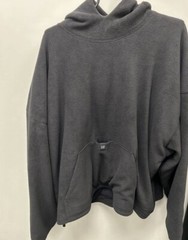 Yeezy Gap Balenciaga Polar Fleece Dark Gray Padded Hoodie Men’s Size 2XL (XXL)