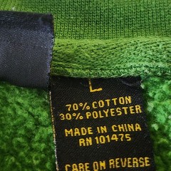 John Deere Sweatshirt Mens L Green Crewneck Pullover Logo Fleece Farm Tractor