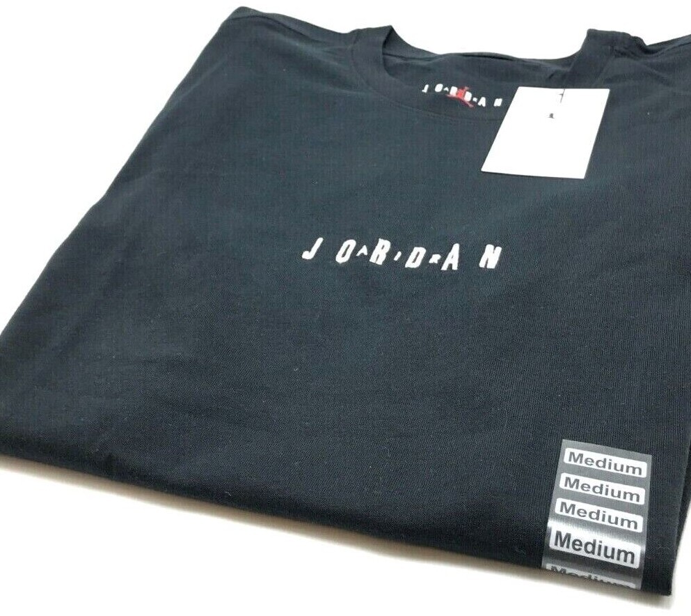 *NEW* Men NIKE AIR JORDAN BRAND EMB T-SHIRTS BLACK (DM3182 010), SZ MD-2XL