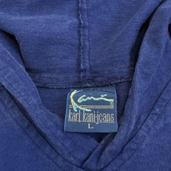 Vintage Karl Kani Hoodie Pullover 90s Hip Hop Blue/Purple Size L Script Tupac