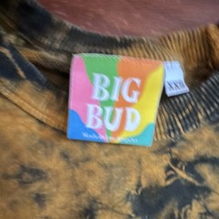 Big Bud Press mustard Black Tie-Dye Crewneck sweatshirt XXS