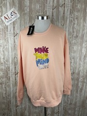 John Dean Shirt Mens 2XL Sweater Pink Sweatshirt Pullover Wake Your Mind Up N155