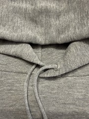 Vintage 80s Sportswear Hoodie Gray Tri Blend Rayon Sweatshirt Made in USA L