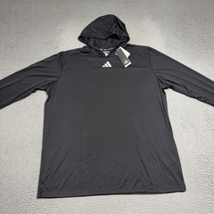 Adidas D4T Hoodie Shirt Men 2XL XXL Black White Aeroready Lightweight IM9854