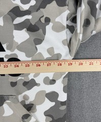 Adidas Camo Hoodie Large Gray White Pullover Fleece Logo Sweatshirt