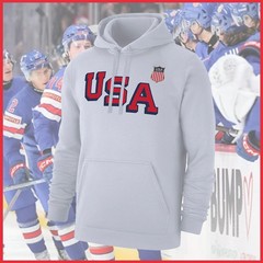 HOT US Hockey 2026 Logo Club Hoodie Full Size S-3XL Reprint Gildan