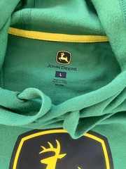 NWT Men’s John Deere Core Graphic Logo Green Hoodie Size L