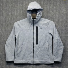 Nike Tech Fleece Hoodie Full Zip Grey Splatter Logo Mens Large DR9150-032 Train