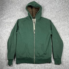 Old Navy Hoodie Mens Medium Green Sherpa Lined Full Zip Heavyweight Jacket