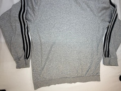 Adidas Men’s Hoodie Sweatshirt Full Zip Front Pockets Logo Size XL Grey