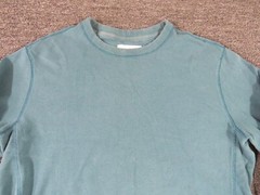 Eddie Bauer Thermal Shirt Mens XL Tall Green Round Neck Long Sleeve Pullover