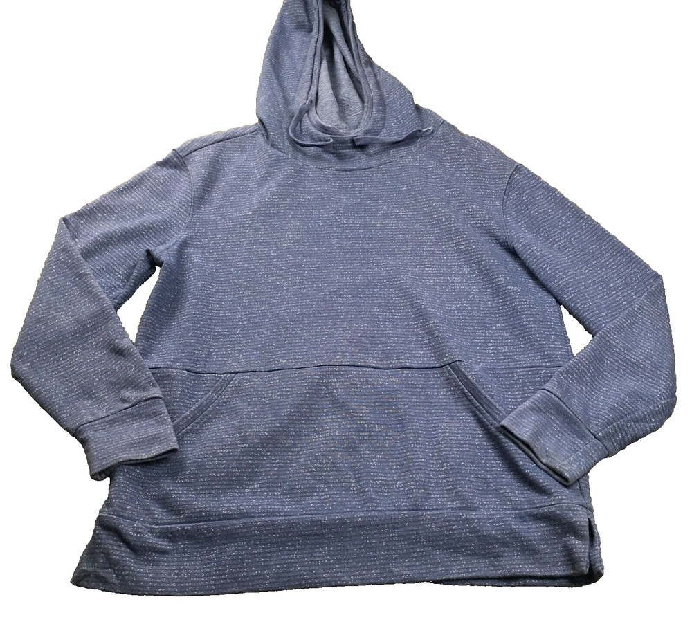 Champion Elite Mens Hoodie Sweatshirt Sz M Blue Pullover Long Sleeve Drawstring