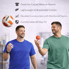 BILLIONHATS Mens Cotton Short Sleeve T-Shirts, Bulk Crew Tees , Mixed Colors