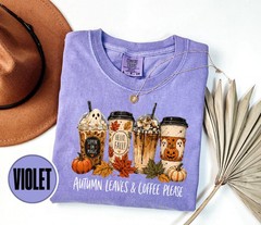 Autumn Leaves And Coffee Please Sweatshirt Fall Drink Lover Cozy Gift Idea Fan