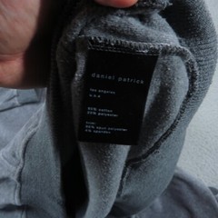 Daniel Patrick Hoodie Men XL Grey French Terry Microfiber Oversized Sweater Hood