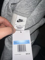 Nike Men’s Gray Pullover Hoodie w/ Pockets Size M Regular CJ1611-063