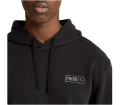 PUMA Men’s Fleece Hoodie Regular Fit Kangaroo Front Pocket Black Size XXL