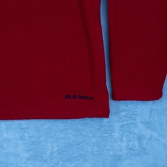 Vintage Y2K Old Navy Fleece Quarter Zip Sweatshirt Mens Large Red White Blue