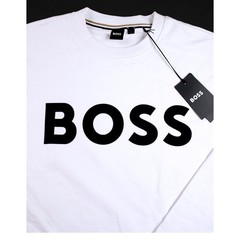 Boss Sweatshirt Big & Tall Mens 4XLT White Logo Graphic Crewneck Pullover $248